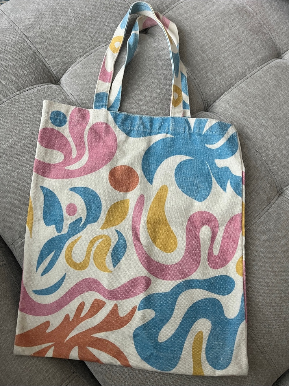 Colorful Abstract Canvas Tote Bag
